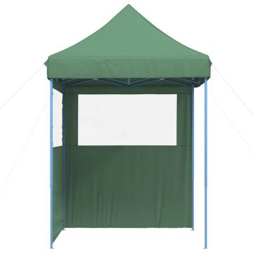 Foldable Party Tent Pop-Up with 2 Sidewalls Green