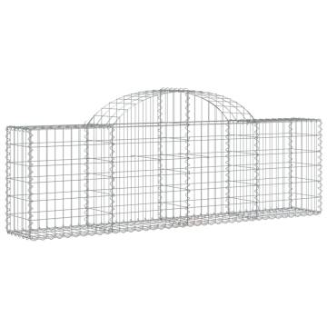 Arched Gabion Baskets 10 pcs 200x30x60/80 cm Galvanised Iron