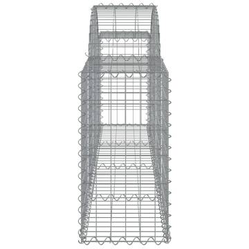 Arched Gabion Baskets 10 pcs 200x30x60/80 cm Galvanised Iron