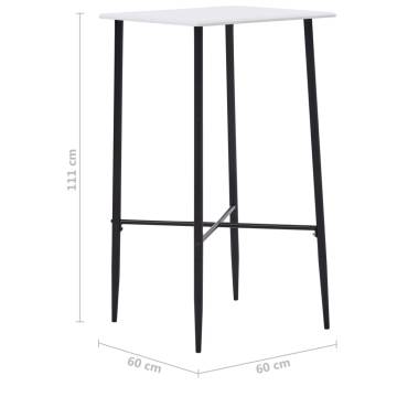 Bar Table White 60x60x111 cm MDF