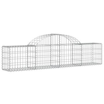 Arched Gabion Baskets 15 pcs 200x30x40/60 cm Galvanised Iron