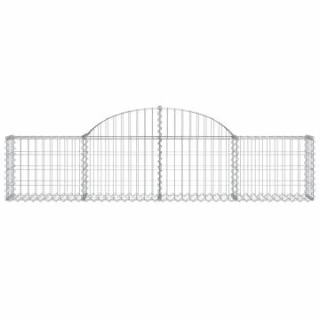 Arched Gabion Baskets 15 pcs 200x30x40/60 cm Galvanised Iron