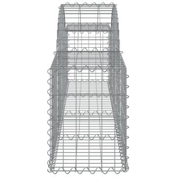 Arched Gabion Baskets 15 pcs 200x30x40/60 cm Galvanised Iron