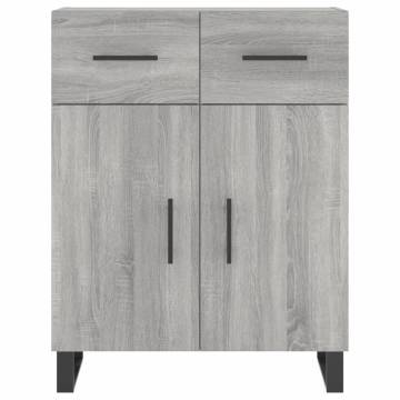 Highboard Grey Sonoma 69.5x34x180 cm Engineered Wood