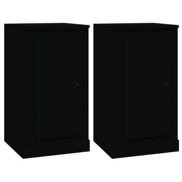 Sideboards 2 pcs Black 37.5x35.5x67.5 cm Engineered Wood