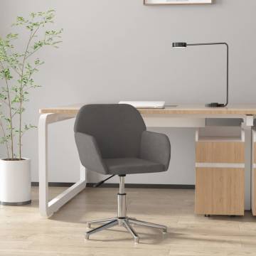 Swivel Office Chair Light Grey Fabric