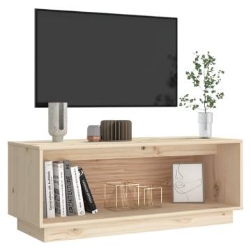 TV Cabinet 90x35x35 cm Solid Wood Pine