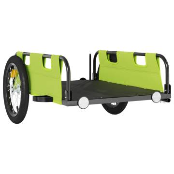 Bike Trailer Green Oxford Fabric and Iron