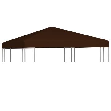 Gazebo Top Cover 310 g/m² 3x3 m Brown