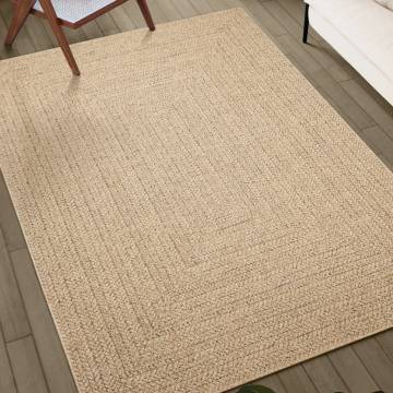 Rug ZIZUR 200x200 cm Jute Look Indoor and Outdoor