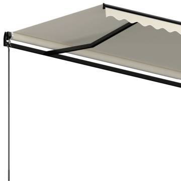 Manual Retractable Awning 450x350 cm Cream