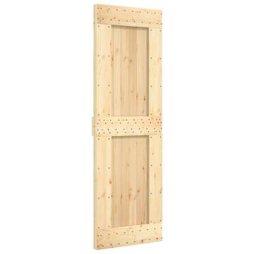 Sliding Door with Hardware Set 70x210 cm Solid Wood Pine