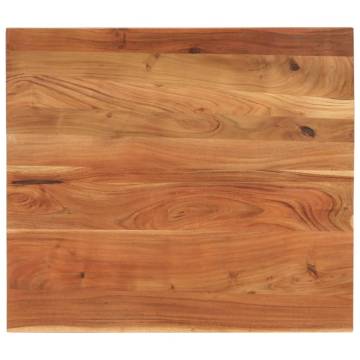 Table Top 100x80x2.5 cm Rectangular Solid Wood Acacia