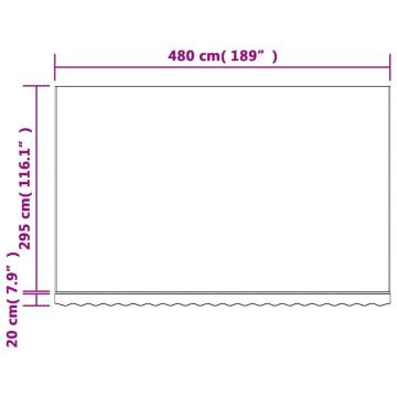 Replacement Fabric for Awning Multicolour Stripe 5x3 m