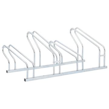 Bicycle Stand for 4 Bikes Floor Freestanding Galvanised Steel