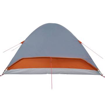 Family Tent Dome 6-Person Grey and Orange Waterproof