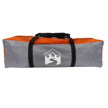 Family Tent Dome 6-Person Grey and Orange Waterproof