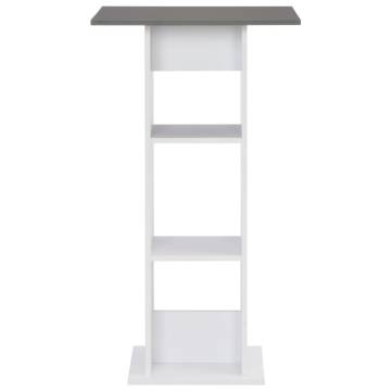 Bar Table White and Anthracite Grey 60x60x110 cm