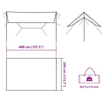 Camping Tarp Blue 400x294 cm Waterproof