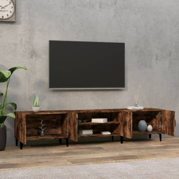 TV Cabinet Smoked Oak 180x31.5x40 cm Engineered Wood