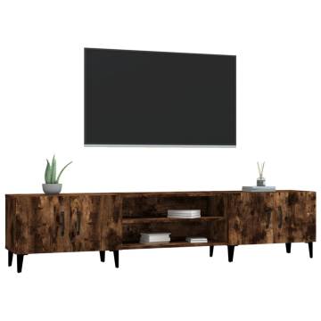 TV Cabinet Smoked Oak 180x31.5x40 cm Engineered Wood