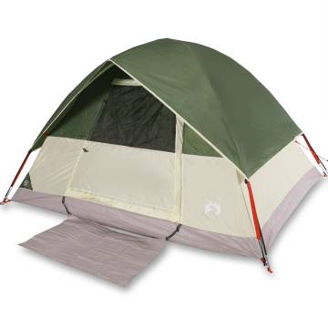 Camping Tent Dome 3-Person Green Waterproof