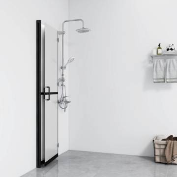 Foldable Walk-in Shower Wall Frosted ESG Glass 120x190 cm