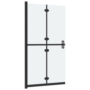 Foldable Walk-in Shower Wall Frosted ESG Glass 120x190 cm