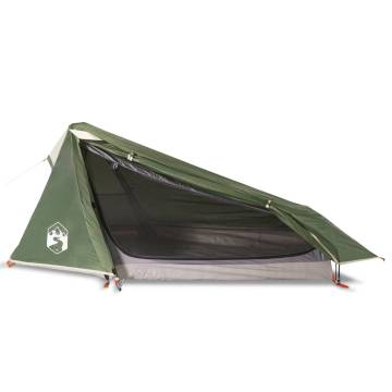 Camping Tent Tunnel 1-Person Green Waterproof