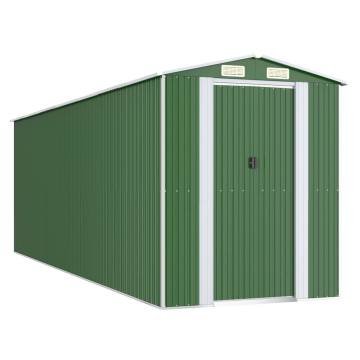 Garden Shed Green 192x606x223 cm Galvanised Steel