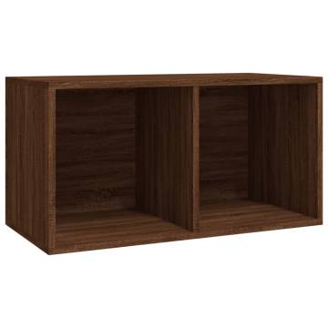 Vinyl Storage Box Brown Oak 71x34x36 cm Engineered Wood