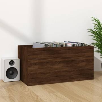 Vinyl Storage Box Brown Oak 71x34x36 cm Engineered Wood