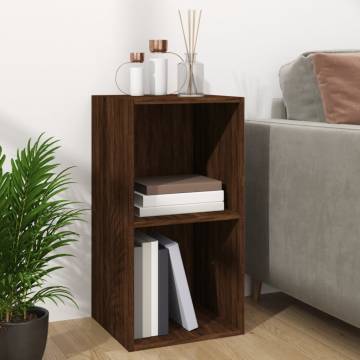 Vinyl Storage Box Brown Oak 71x34x36 cm Engineered Wood