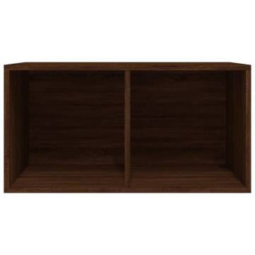 Vinyl Storage Box Brown Oak 71x34x36 cm Engineered Wood