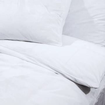 Duvet Cover Set White 220x240 cm Cotton