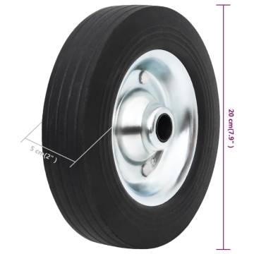 Wheel for Jockey Wheel Ø20x5 cm Solid Rubber and Steel