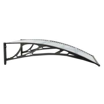 Door Canopy Black and Transparent 100x75 cm Polycarbonate