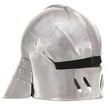 Medieval Knight Helmet Antique Replica LARP Silver Steel