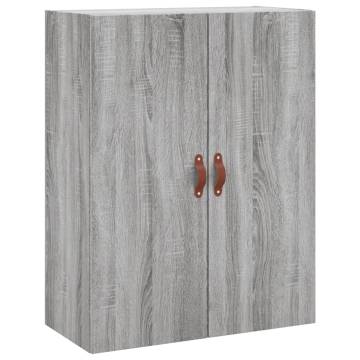 Wall Mounted Cabinet Grey Sonoma 69.5x34x90 cm