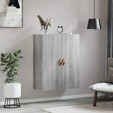 Wall Mounted Cabinet Grey Sonoma 69.5x34x90 cm