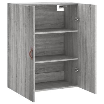 Wall Mounted Cabinet Grey Sonoma 69.5x34x90 cm