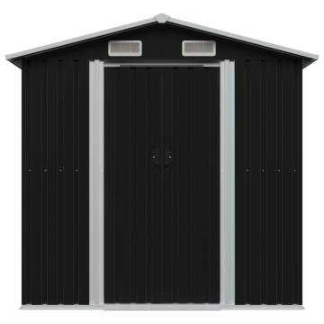 Garden Storage Shed Anthracite Steel 204x132x186 cm