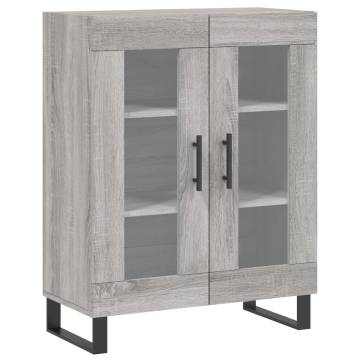 Highboard Grey Sonoma 69.5x34x180 cm Engineered Wood