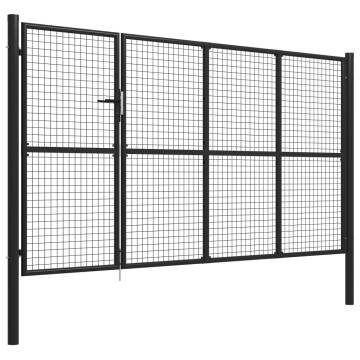 Garden Gate Steel 350x150 cm Anthracite