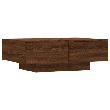 Coffee Table Brown Oak 90x60x31 cm Engineered Wood