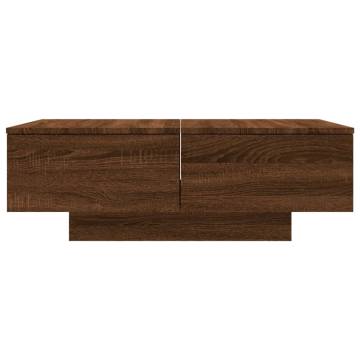 Coffee Table Brown Oak 90x60x31 cm Engineered Wood