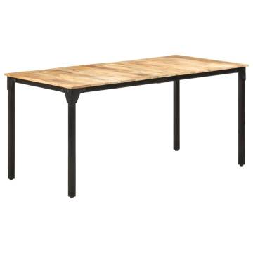 Dining Table 160x80x76 cm Rough Mango Wood