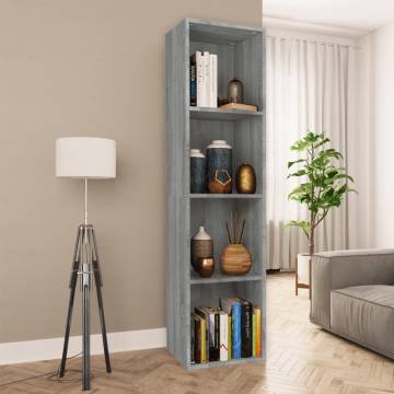 Book Cabinet/TV Cabinet Grey Sonoma 36x30x143 cm Engineered Wood