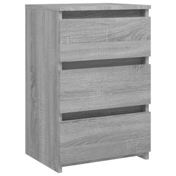 Bed Cabinets 2 pcs Grey Sonoma 40x35x62.5 cm Engineered Wood