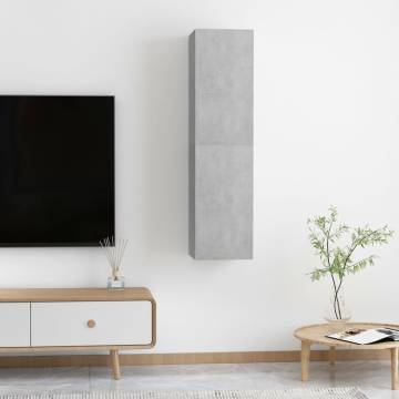 TV Cabinets 2 pcs Concrete Grey 30.5x30x60 cm Engineered Wood